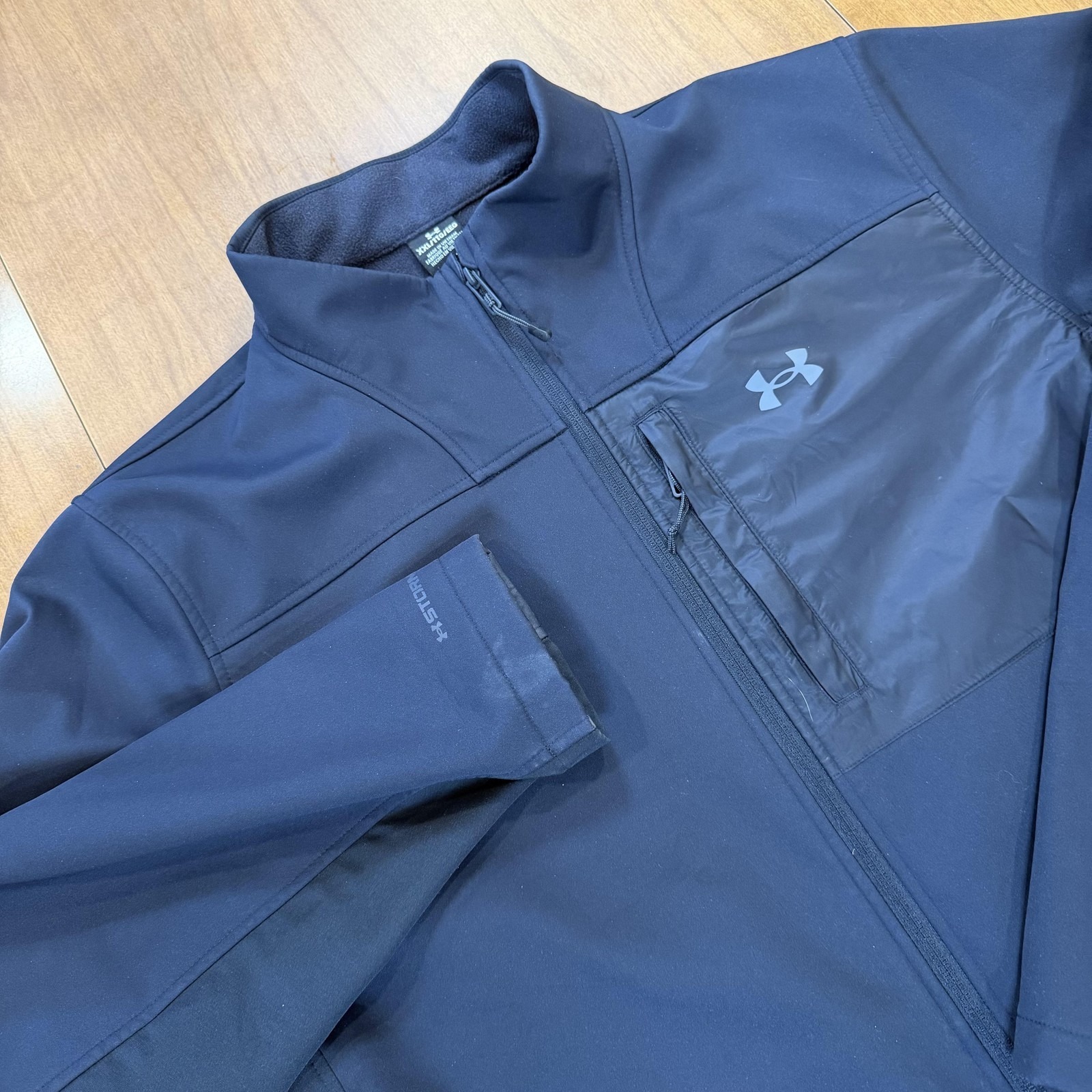 Under Armour Jacket Mens 2xl Black Coldgear Infrared Storm Softshell Full Zip